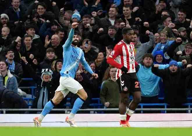 曼城豪取三連勝！僅落后阿森納2分，8戰(zhàn)桑德蘭全勝，連刷5紀(jì)錄